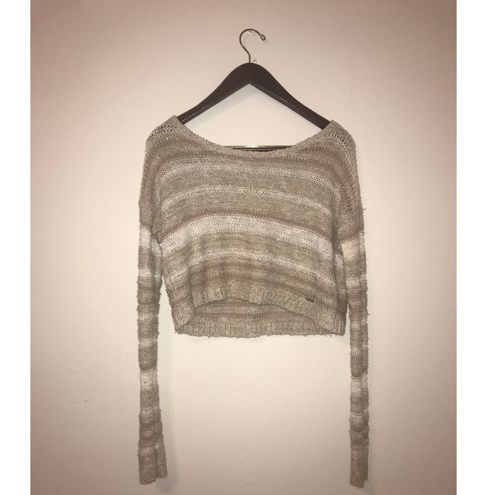 Shimmery Gilly Hicks cropped sweater